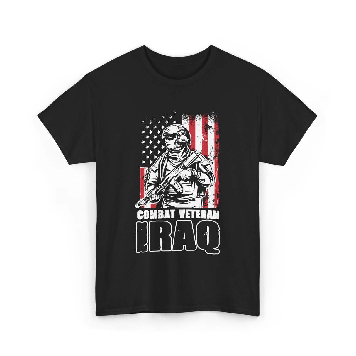 Combat Veteran Iraq Veteran T-Shirt - Black