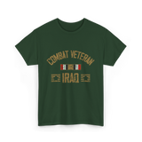 Combat Veteran Iraq Veteran T-Shirt - Forest Green