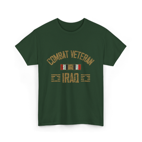 Combat Veteran Iraq Veteran T-Shirt - Forest Green