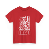 Combat Veteran Iraq Veteran T-Shirt - Red