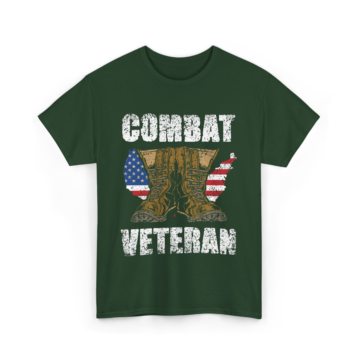 Combat Veteran T-Shirt - Forest Green