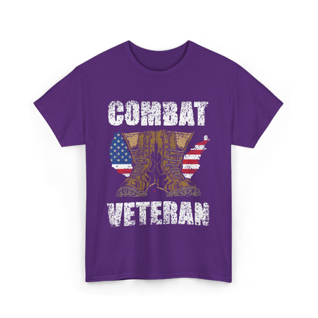 Combat Veteran T-Shirt - Purple