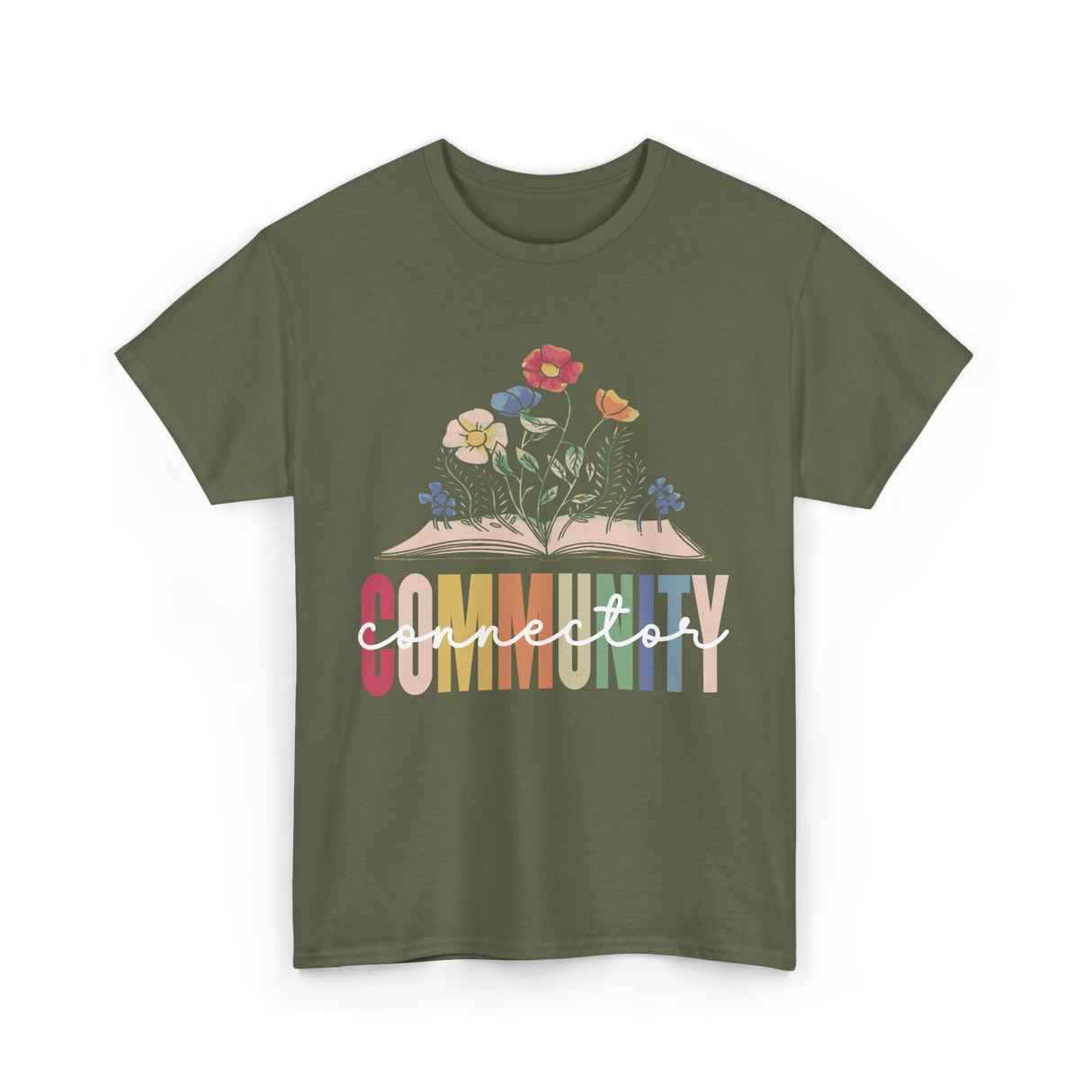 Community Connector Education Connection T-Shirt - Military Green