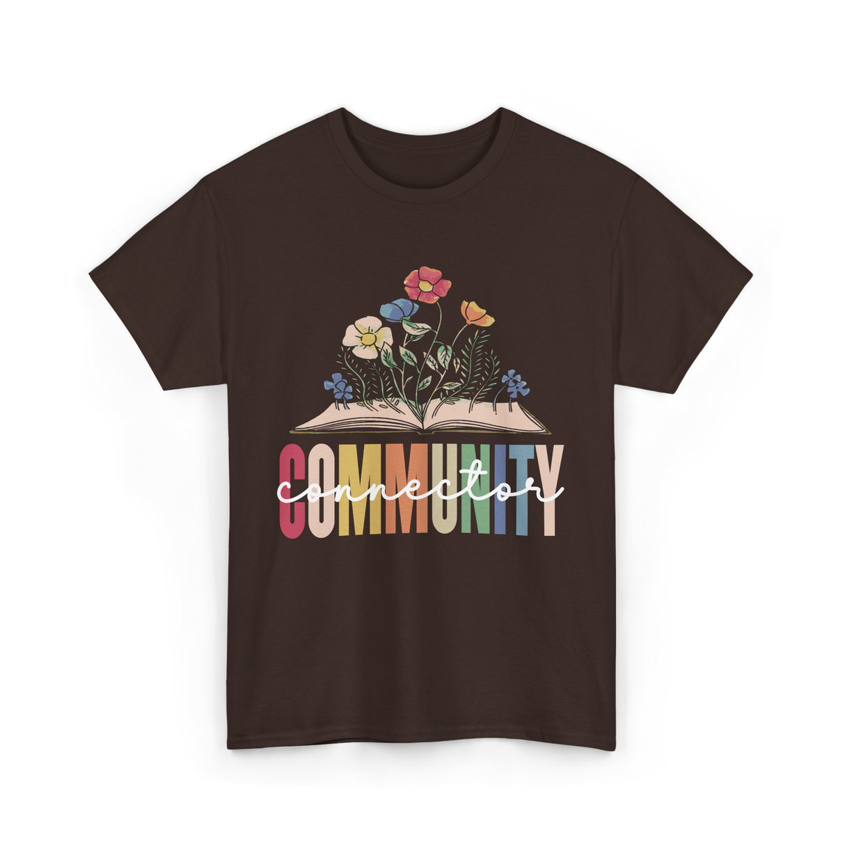 Community Connector Education Connection T-Shirt - Dark Chocolate