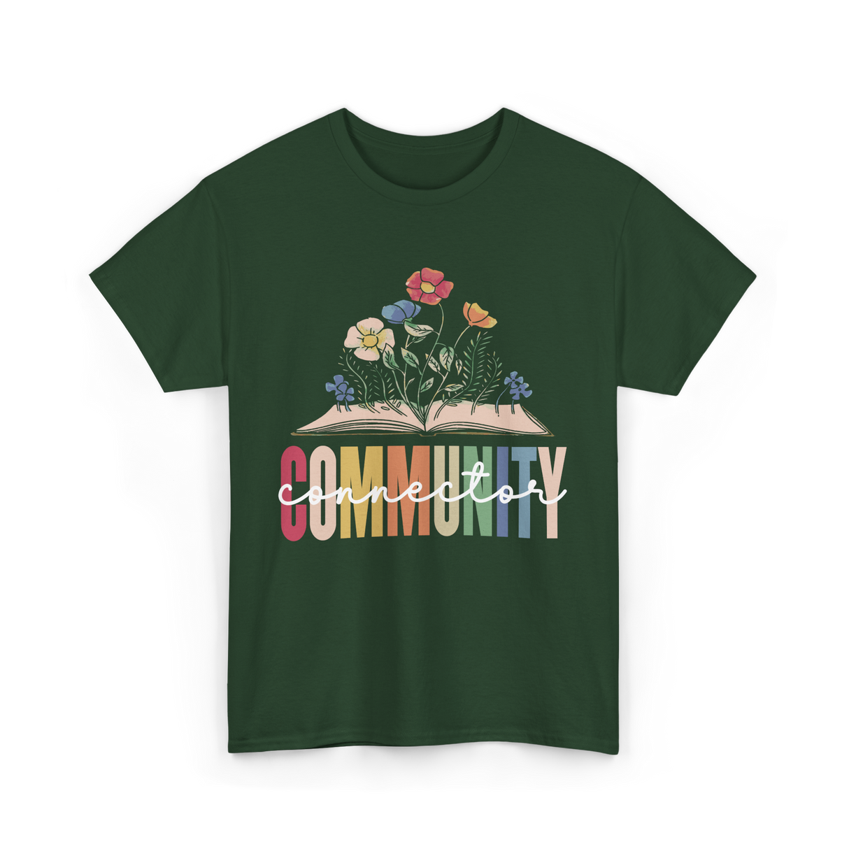 Community Connector Education Connection T-Shirt - Forest Green