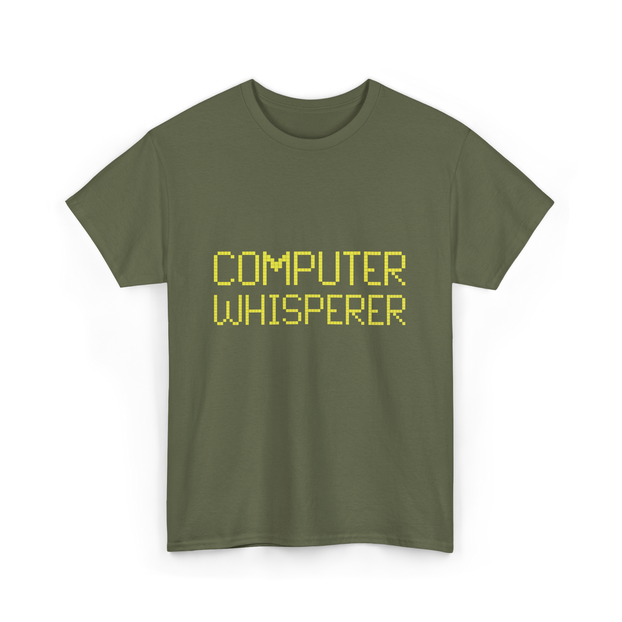 Computer Whisperer IT Technician T-Shirt - Military Green