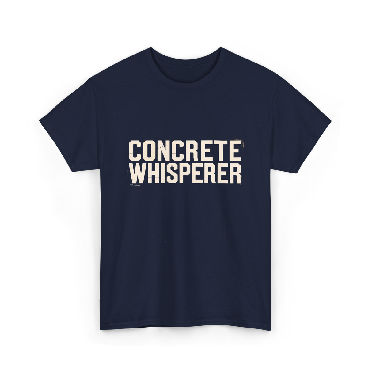 Concrete Whisperer Concrete Worker T-Shirt - Navy