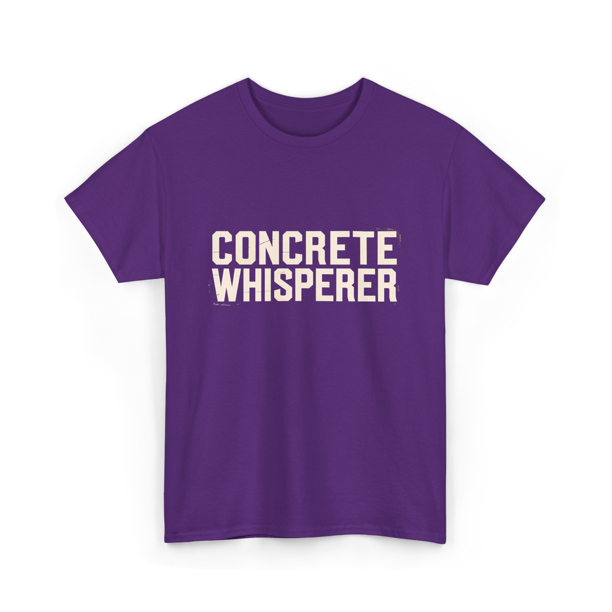 Concrete Whisperer Concrete Worker T-Shirt - Purple