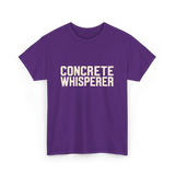 Concrete Whisperer Concrete Worker T-Shirt - Purple