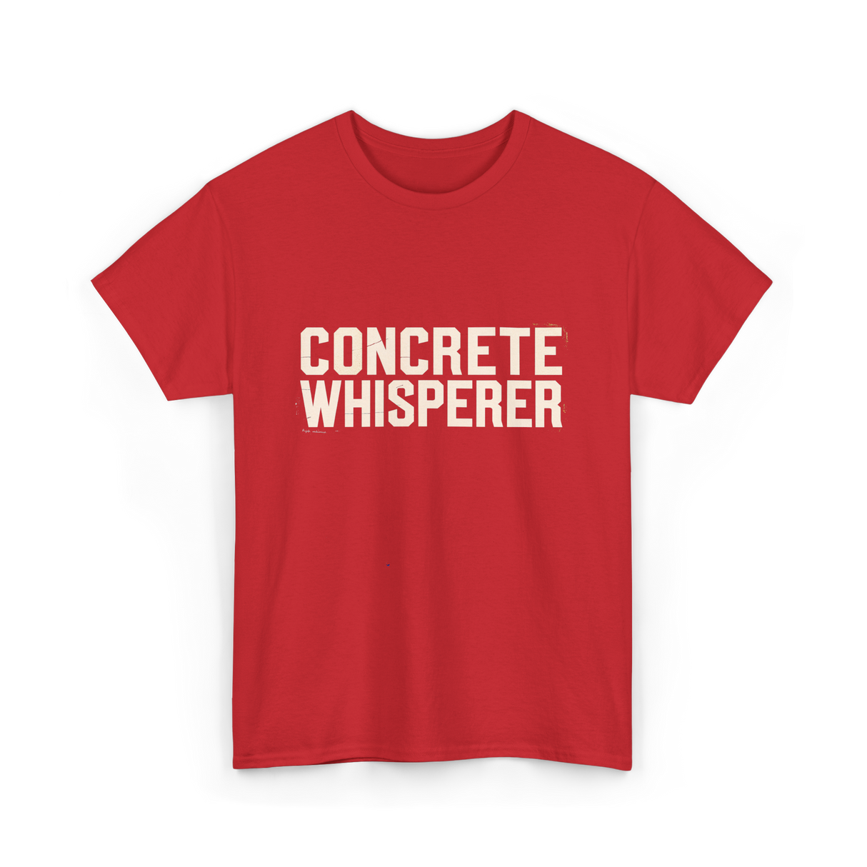 Concrete Whisperer Concrete Worker T-Shirt - Red