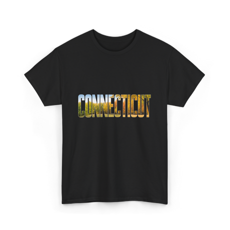 Connecticut Nature Landscape T-Shirt - Black