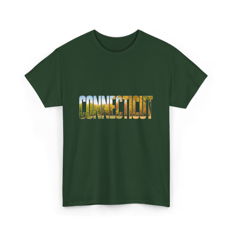 Connecticut Nature Landscape T-Shirt - Forest Green