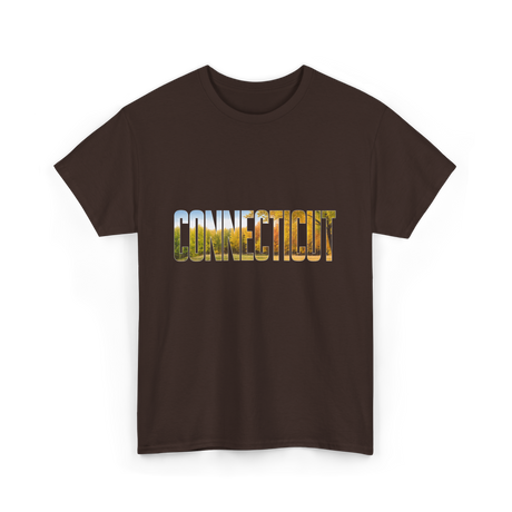 Connecticut Nature Landscape T-Shirt - Dark Chocolate