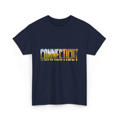 Connecticut Nature Landscape T-Shirt - Navy