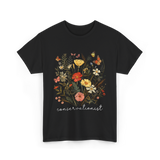 Conservationist Floral Nature Life T-Shirt - Black