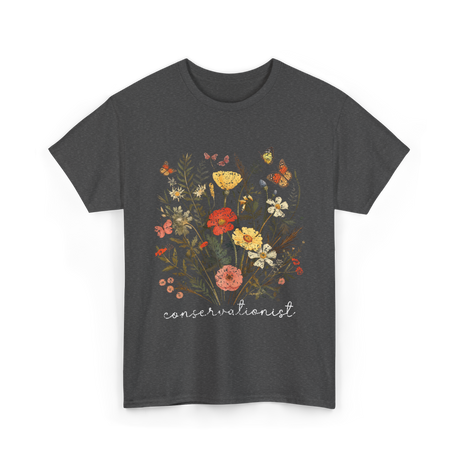 Conservationist Floral Nature Life T-Shirt - Dark Heather