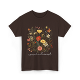 Conservationist Floral Nature Life T-Shirt - Dark Chocolate