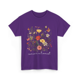 Conservationist Floral Nature Life T-Shirt - Purple