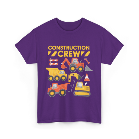 Construction Crew Construction T-Shirt - Purple