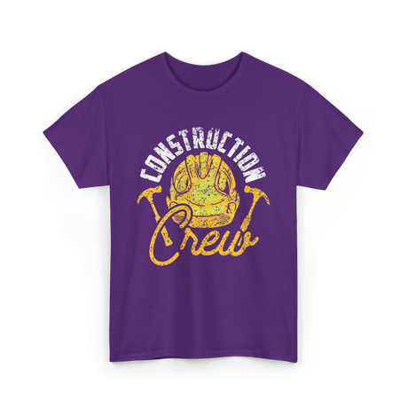 Construction Crew Construction Worker T-Shirt - Purple