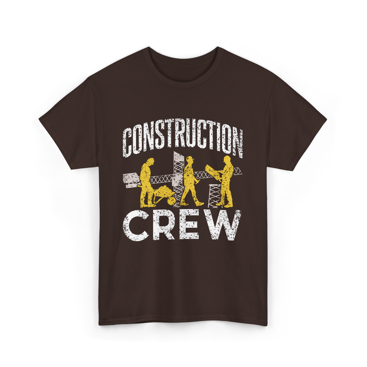 Construction Crew Construction Worker T-Shirt - Dark Chocolate