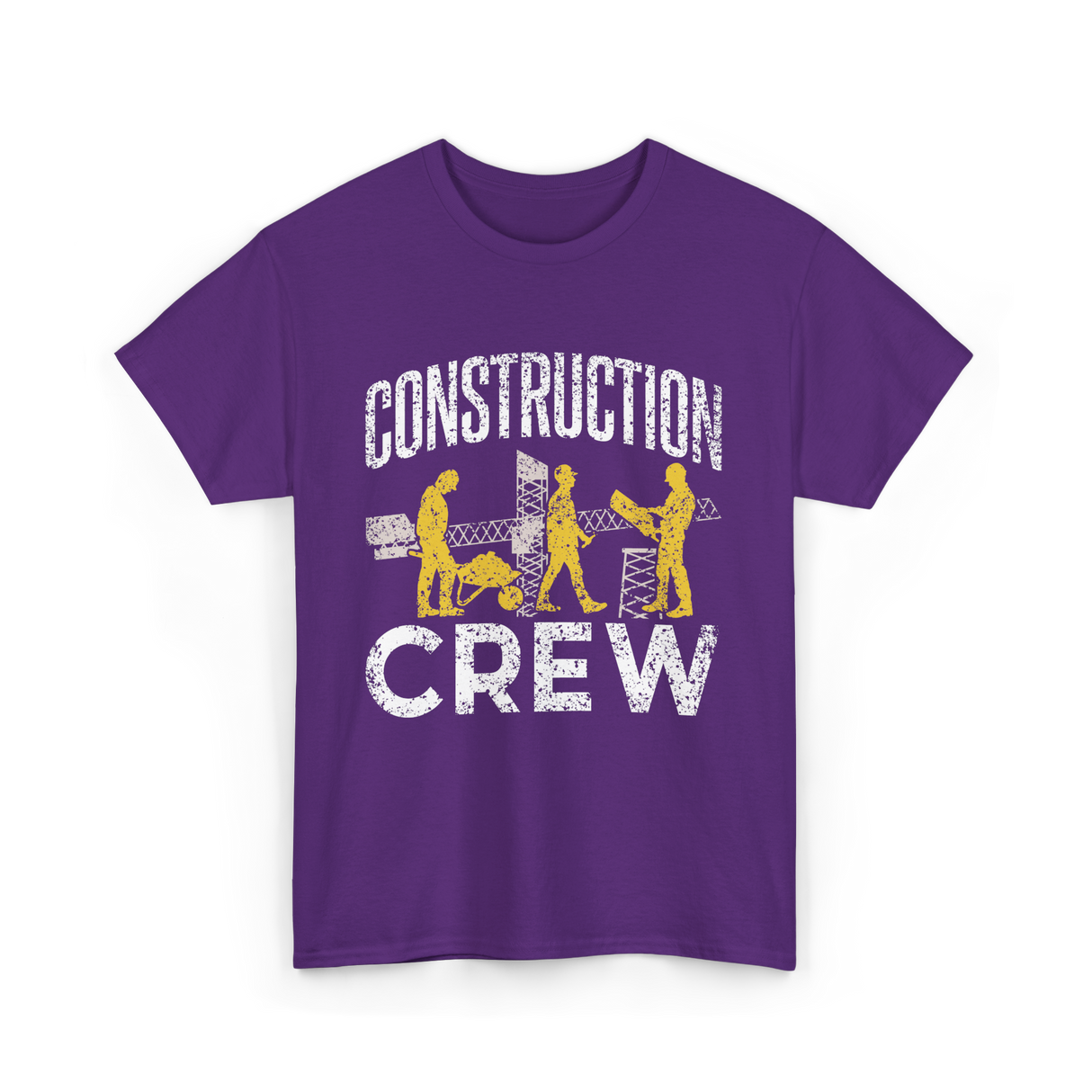 Construction Crew Construction Worker T-Shirt - Purple