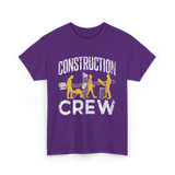 Construction Crew Construction Worker T-Shirt - Purple