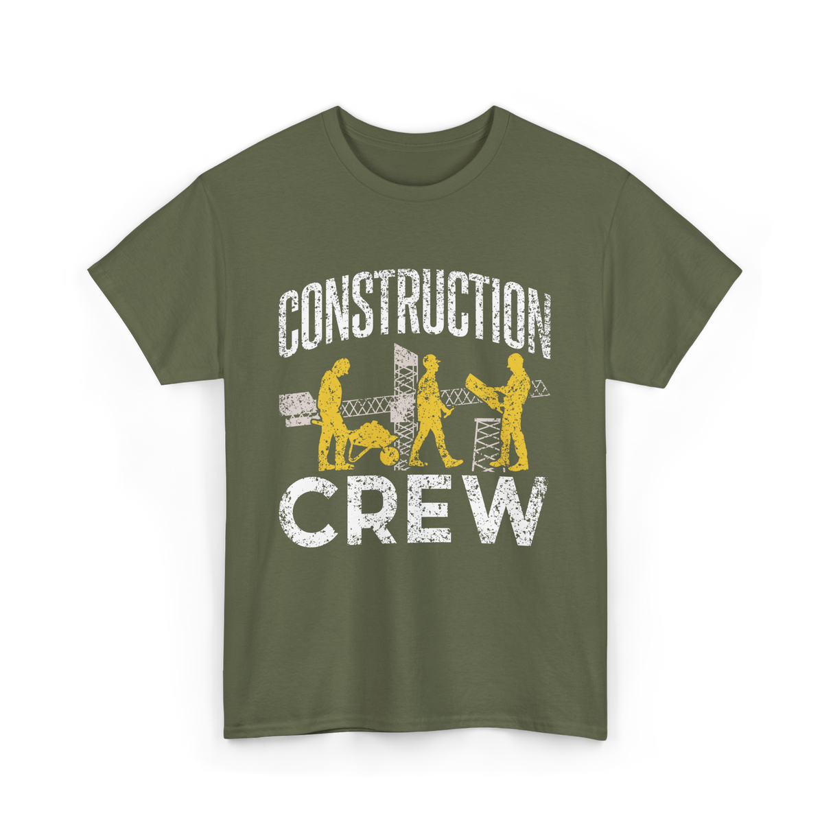 Construction Crew Construction Worker T-Shirt - Military Green