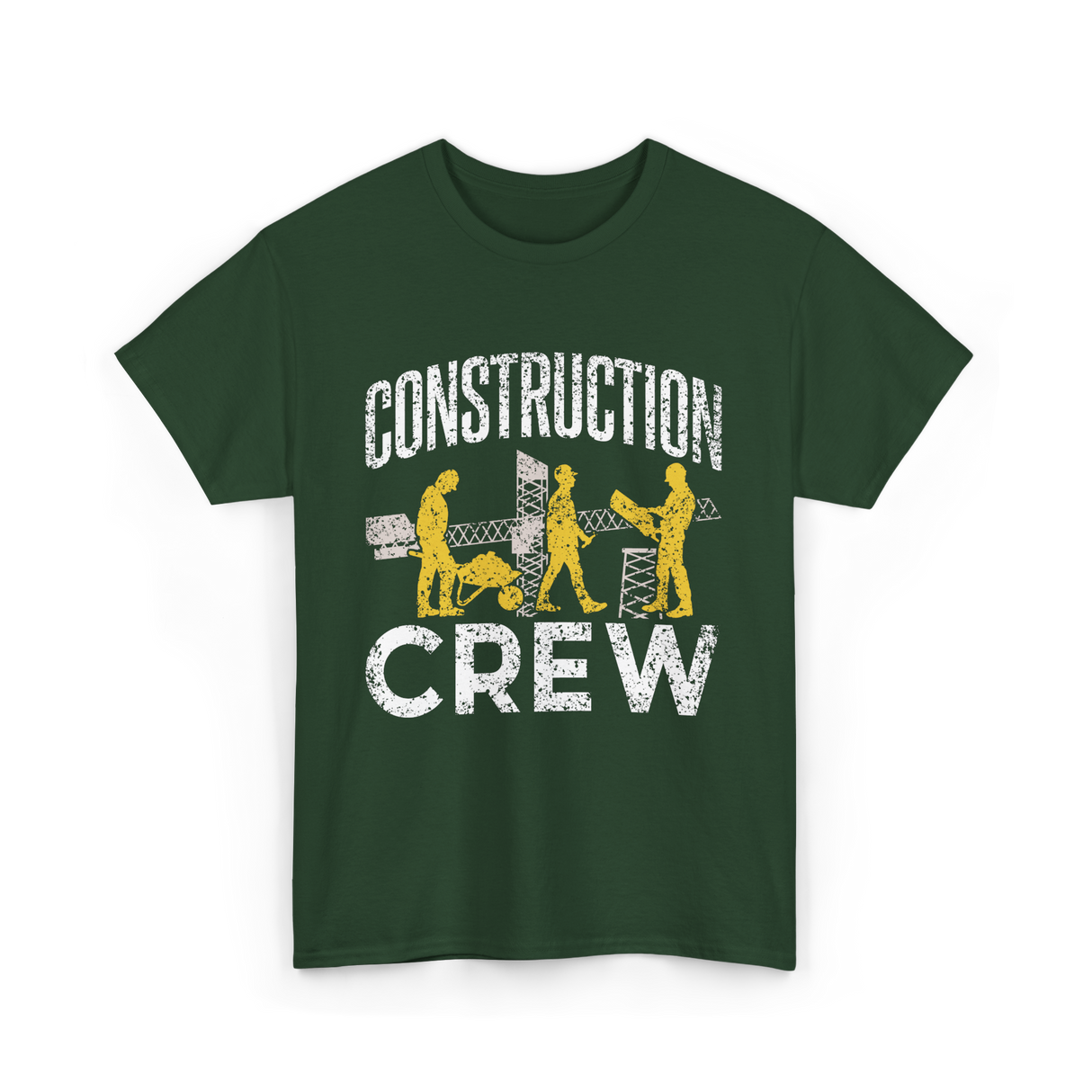 Construction Crew Construction Worker T-Shirt - Forest Green