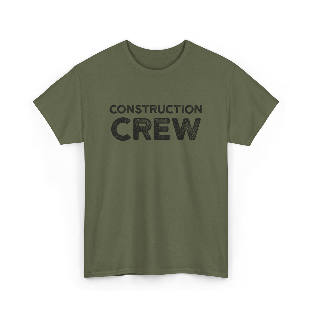 Construction Site Crew Construction T-Shirt - Military Green