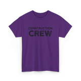 Construction Site Crew Construction T-Shirt - Purple