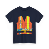 Construction Worker Costume Tools T-Shirt - Navy