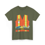 Construction Worker Costume Tools T-Shirt - Military Green