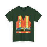 Construction Worker Costume Tools T-Shirt - Forest Green