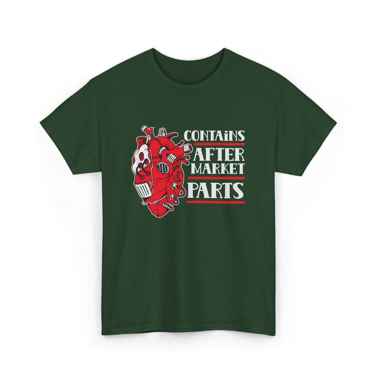 Contains Aftermarket Parts Heart Surgery T-Shirt - Forest Green