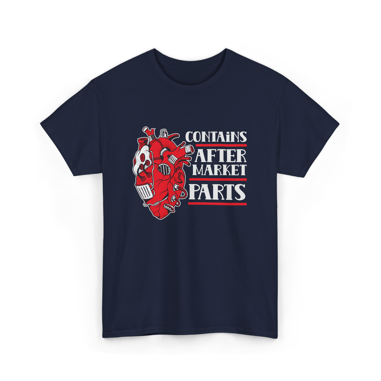 Contains Aftermarket Parts Heart Surgery T-Shirt - Navy