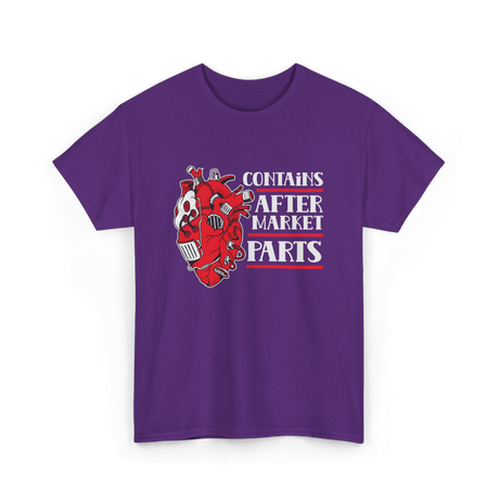 Contains Aftermarket Parts Heart Surgery T-Shirt - Purple