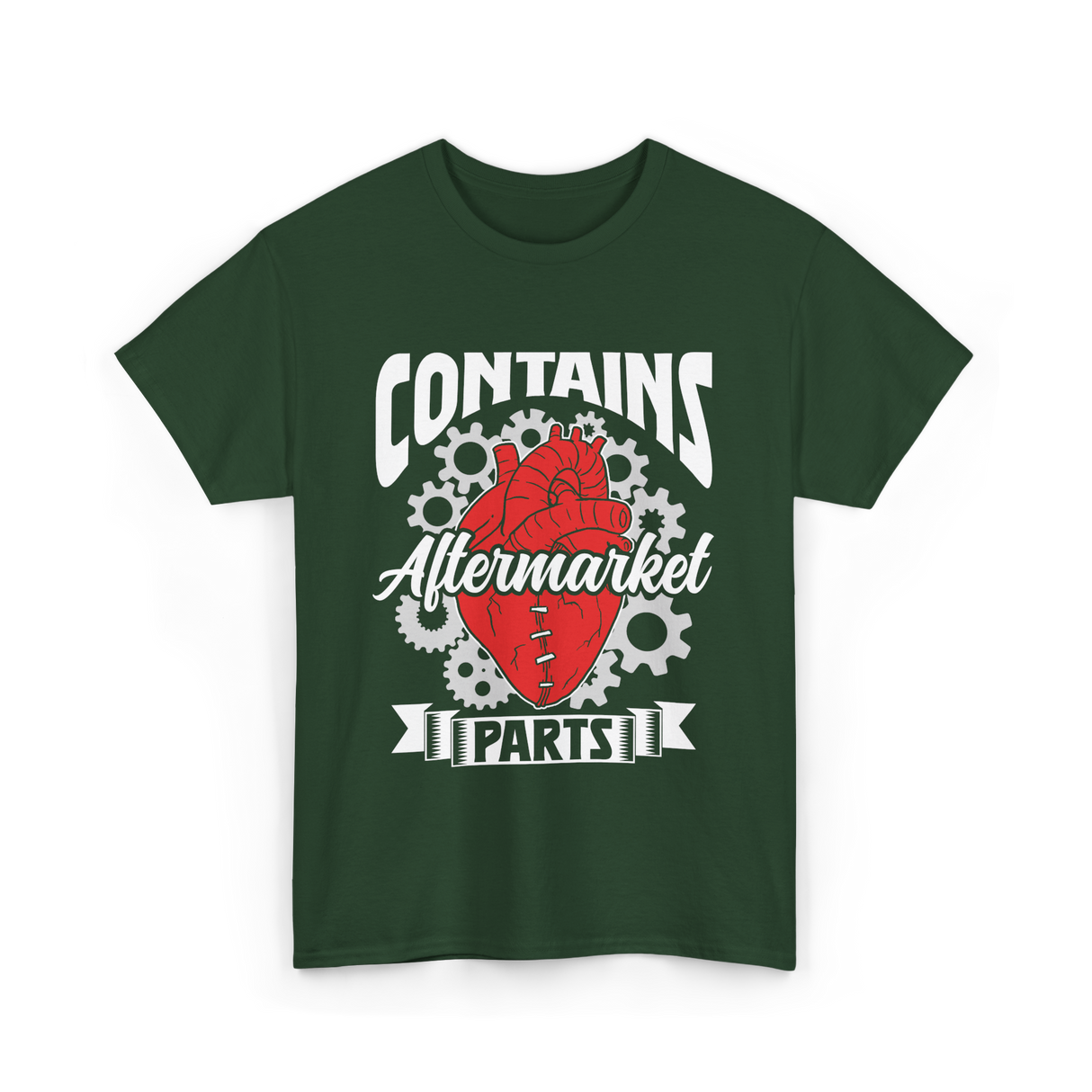 Contains Aftermarket Parts Heart T-Shirt - Forest Green