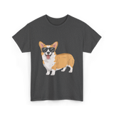 Cool Corgi Sunglasses Dog T-Shirt - Dark Heather