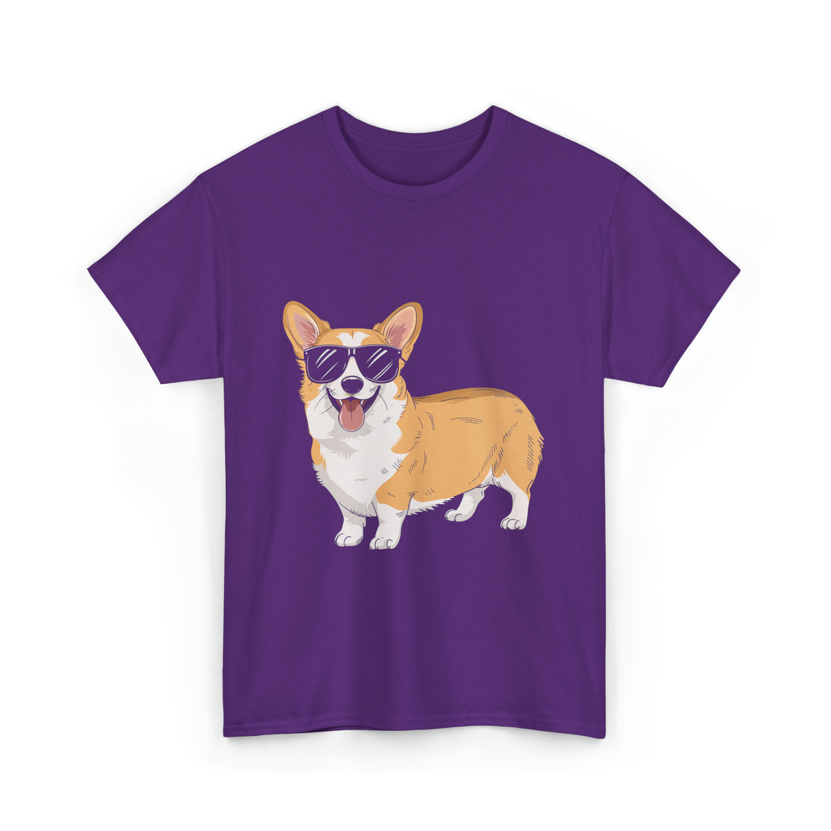 Cool Corgi Sunglasses Dog T-Shirt - Purple