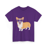 Cool Corgi Sunglasses Dog T-Shirt - Purple