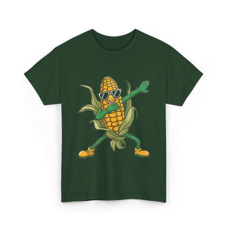 Cool Corn Dancing Corn T-Shirt - Forest Green