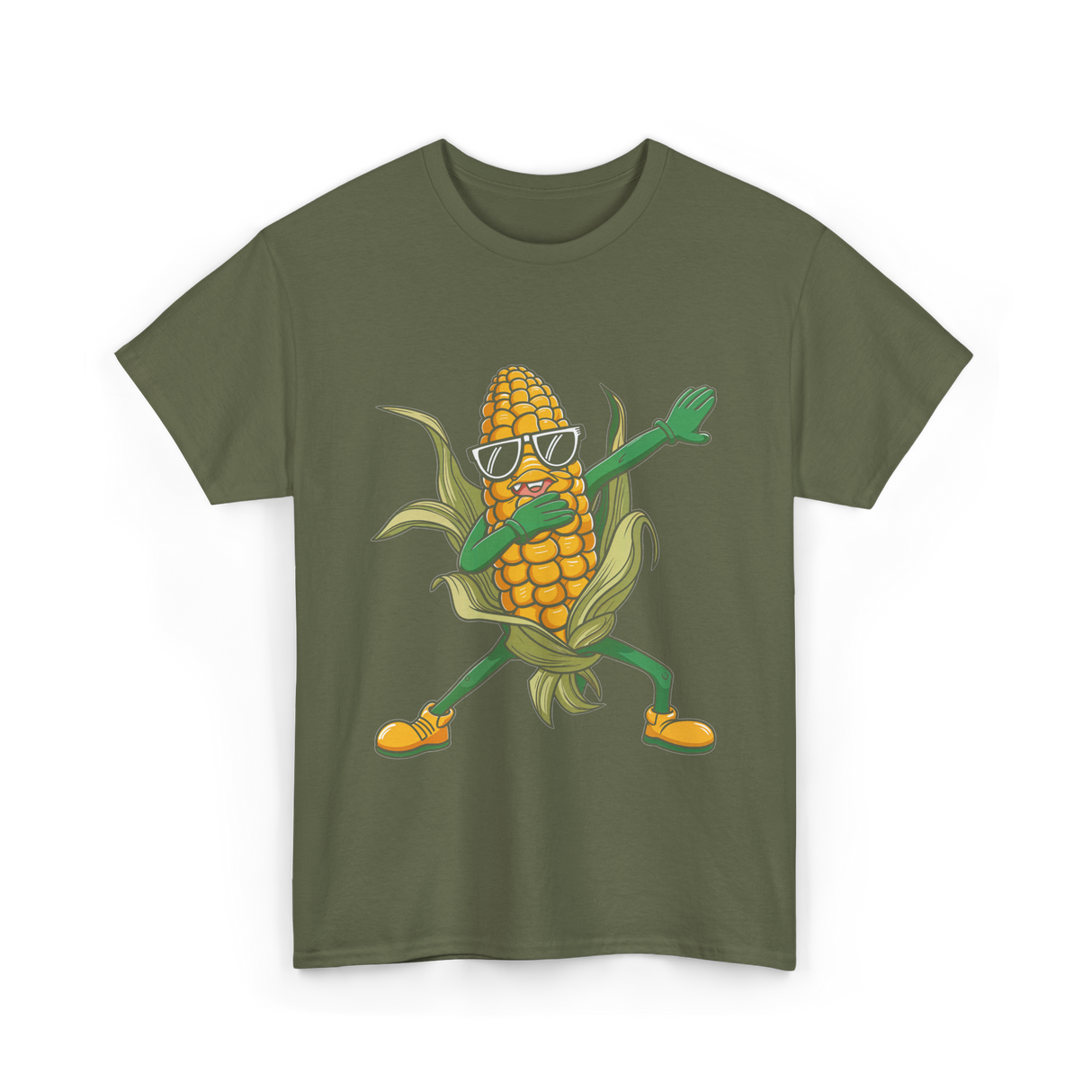 Cool Corn Dancing Corn T-Shirt - Military Green