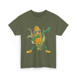 Cool Corn Dancing Corn T-Shirt - Military Green