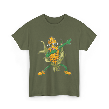 Cool Corn Dancing Corn T-Shirt - Military Green