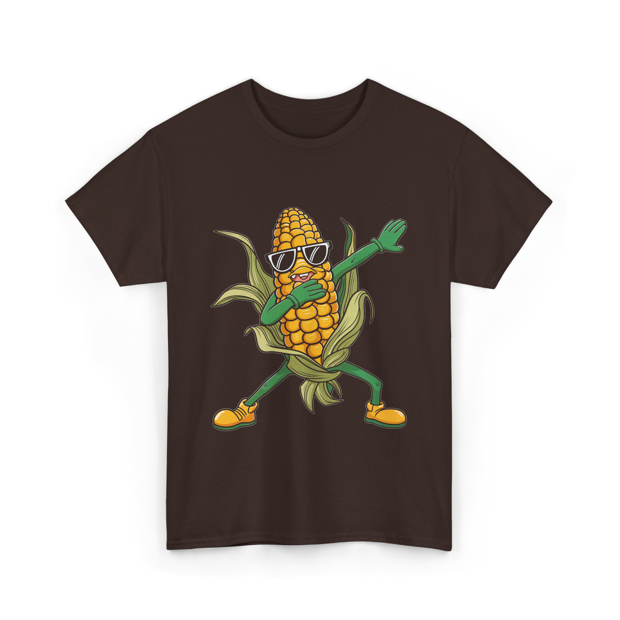 Cool Corn Dancing Corn T-Shirt - Dark Chocolate