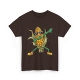 Cool Corn Dancing Corn T-Shirt - Dark Chocolate