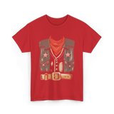 Cool Cowboy Costume Rodeo Sheriff T-Shirt - Red