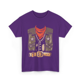 Cool Cowboy Costume Rodeo Sheriff T-Shirt - Purple