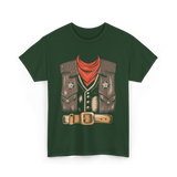 Cool Cowboy Costume Rodeo Sheriff T-Shirt - Forest Green